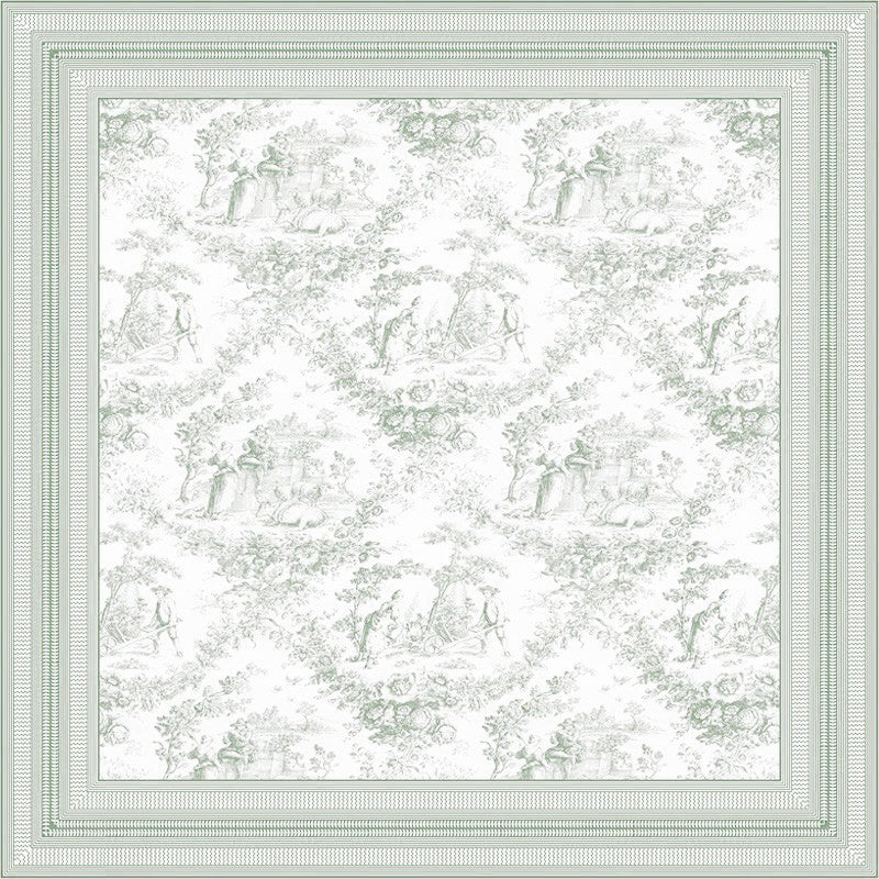 Toile De Jouy Printed Tablecloth