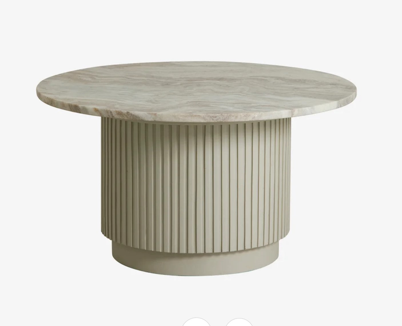 Eerie Round Coffee Table - Ivory