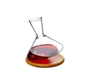 Balance Wine Decanter With Wooden Base