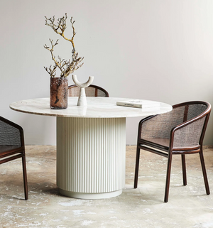 Eerie Round Dining Table - Ivory