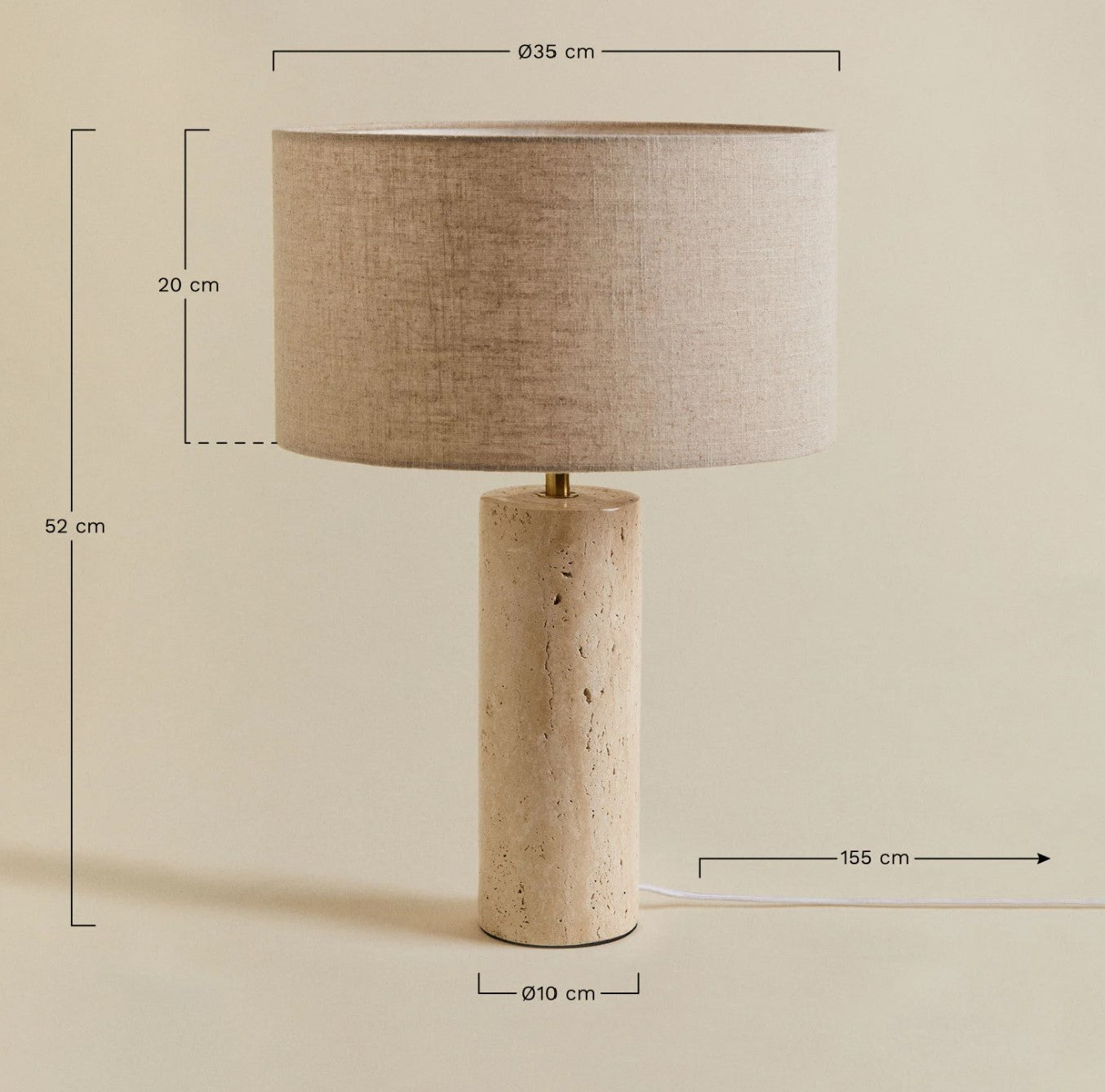 Bolgar Travertine Lamp