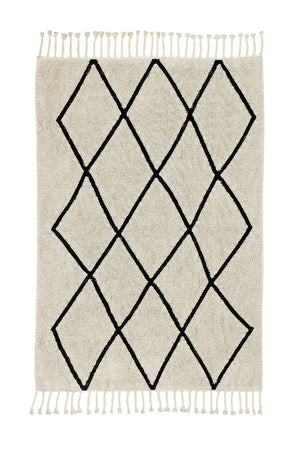 Washable Rug Bereber Beige Cotton